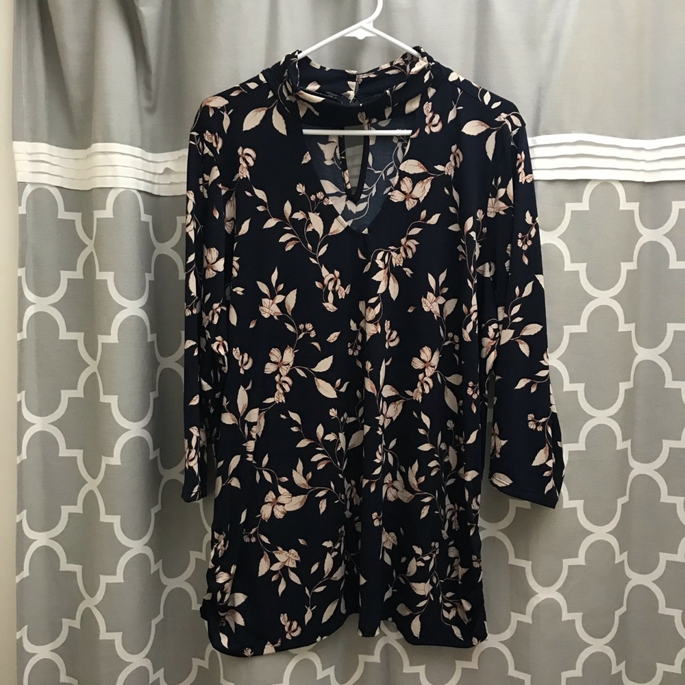 Torrid Floral Chocker Strap Shirt